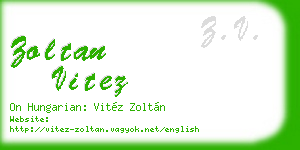 zoltan vitez business card