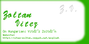 zoltan vitez business card